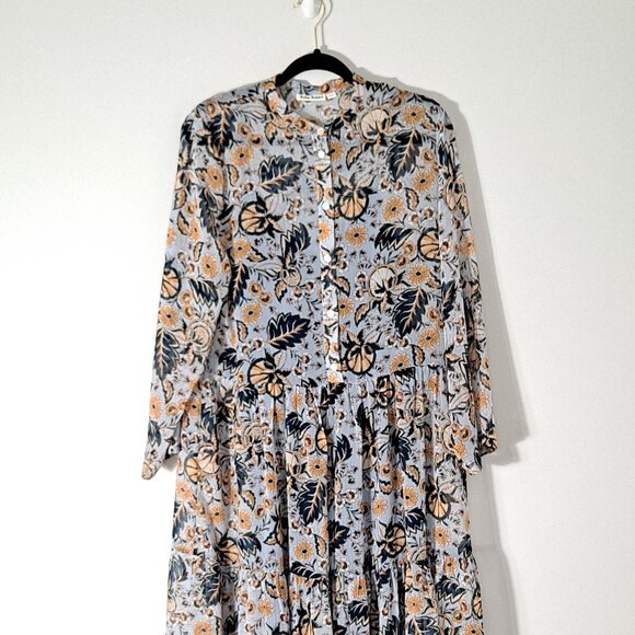 NWOT Roller Rabbit Maribelle Klara Tiered Maxi Dress Floral Boho - Picture 2 of 14